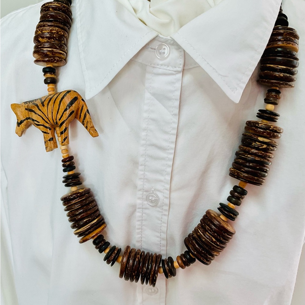 Beautiful Wood Beaded necklace
